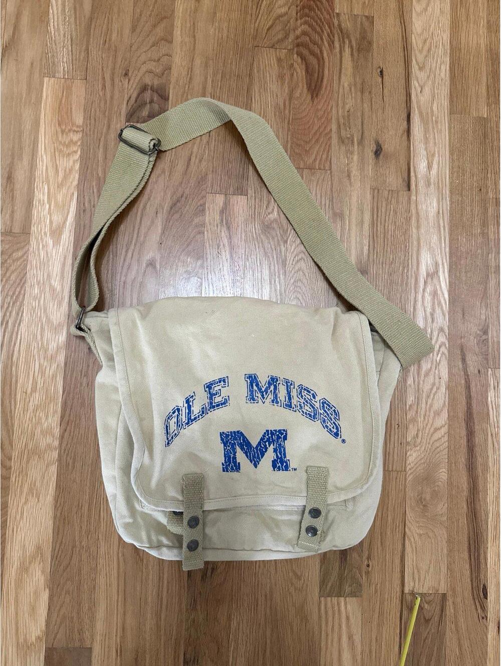 Canvas Ole Miss Messenger Bag